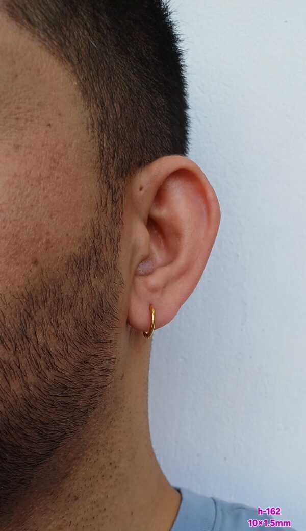 گوشواره حلقه ساده طلایی