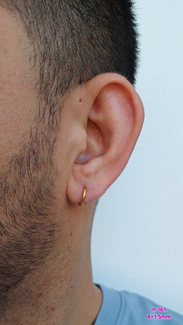 گوشواره حلقه ساده طلایی